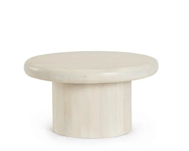 Masuta de cafea Lopez, Bizzotto, Ø 75 x 40 cm, lemn de mango, natural