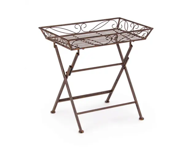 Masuta de cafea Melanie, Bizzotto, 49.5 x 49.5 x 46 cm, pliabila, otel