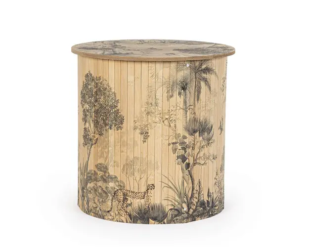 Masuta de cafea Namika, Bizzotto, 40x40 cm, bambus/MDF, multicolor