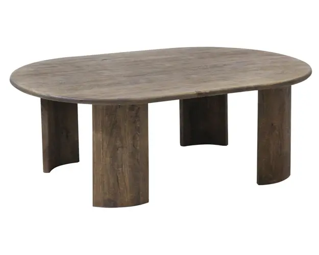 Masuta de cafea Orlando Oval, Bizzotto, 130 x 80 x 45 cm, lemn de mango, maro