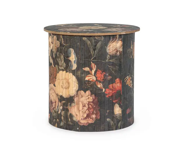 Masuta de cafea Sayuri, Bizzotto, 40x40 cm, bambus/MDF, multicolor