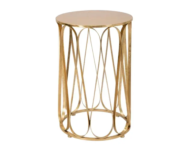 Masuta de cafea Venice, Mauro Ferretti, 37x58 cm, fier, auriu