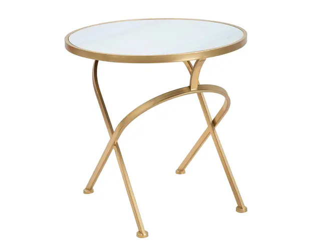 Masuta Glam, Mauro Ferretti, Ø 50.5x50 cm, fier, auriu