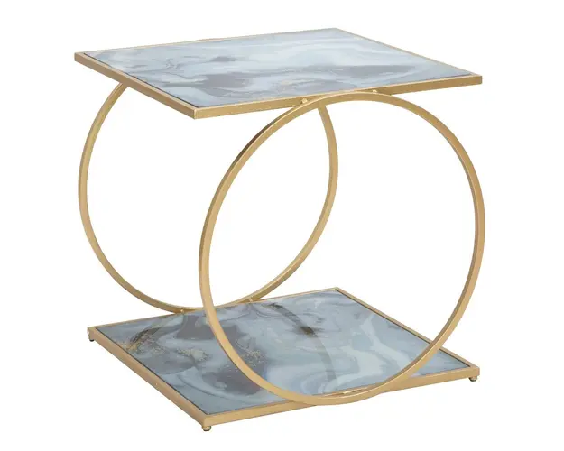 Masuta Glam, Mauro Ferretti, 50x52.5x51 cm, fier, auriu