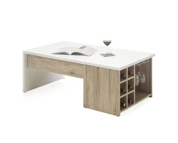 Masuta pentru bar, Merlot, 110 x 41.5 x 60 cm, PAL, bej/alb