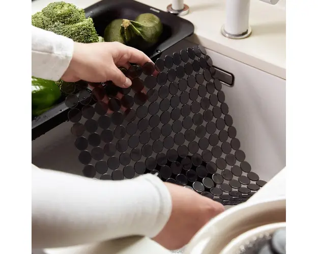 Covoras protectie pentru chiuveta Easy Clean, Homla, 32x28 cm, plastic, gri