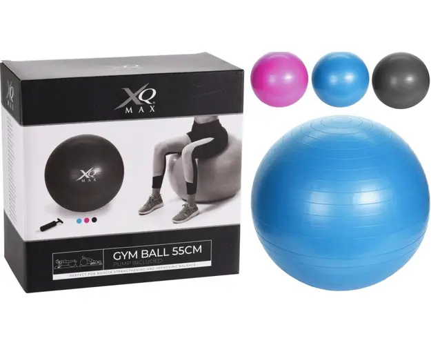 Minge pentru yoga, Ø55 cm, polivinil, albastru