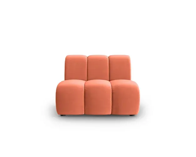 Modul canapea 1 loc fara cotiere, Lupine, Micadoni Home, BL, 90x87x70 cm, catifea, corai