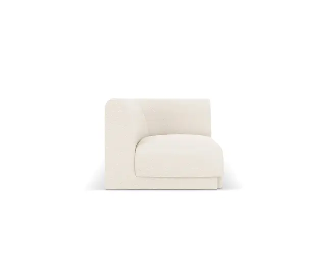 Modul canapea colt 1 loc, Miley, Micadoni Home, BL, 85x85x74 cm, poliester Boucle, bej