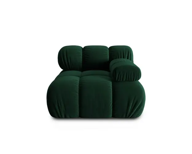 Modul canapea dreapta 1 loc, Bellis, Micadoni Home, BL, 94x94x63 cm, catifea, verde bottle