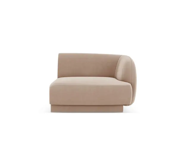 Modul canapea dreapta 1 loc, Miley, Micadoni Home, BL, 92x85x74 cm, catifea, cappuccino