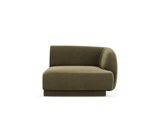 Modul canapea dreapta 1 loc, Miley, Micadoni Home, BL, 92x85x74 cm, catifea, verde