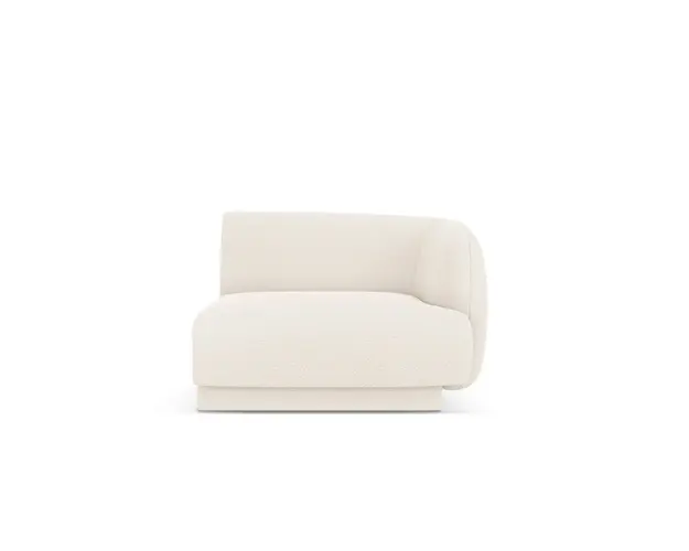 Modul canapea dreapta 1 loc, Miley, Micadoni Home, BL, 92x85x74 cm, poliester Boucle, bej