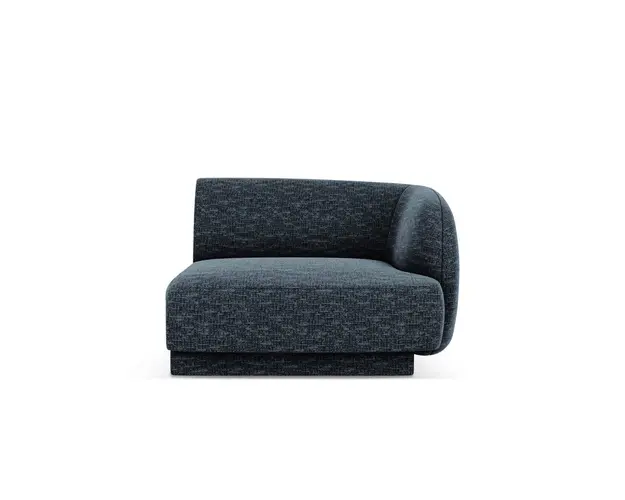 Modul canapea dreapta 1 loc, Miley, Micadoni Home, BL, 92x85x74 cm, poliester chenille, albastru regal