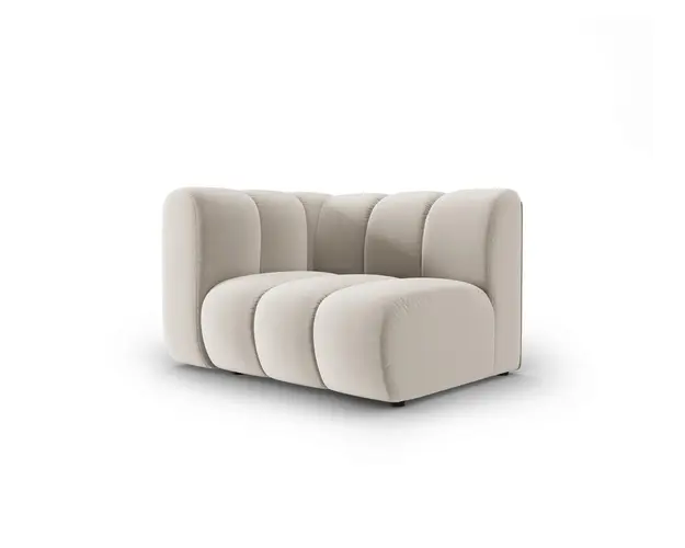 Modul canapea stanga 1 loc, Lupine, Micadoni Home, BL, 114x87x70 cm, catifea, bej
