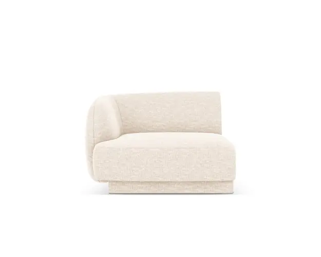 Modul canapea stanga 1 loc, Miley, Micadoni Home, BL, 92x85x74 cm, poliester chenille, bej deschis
