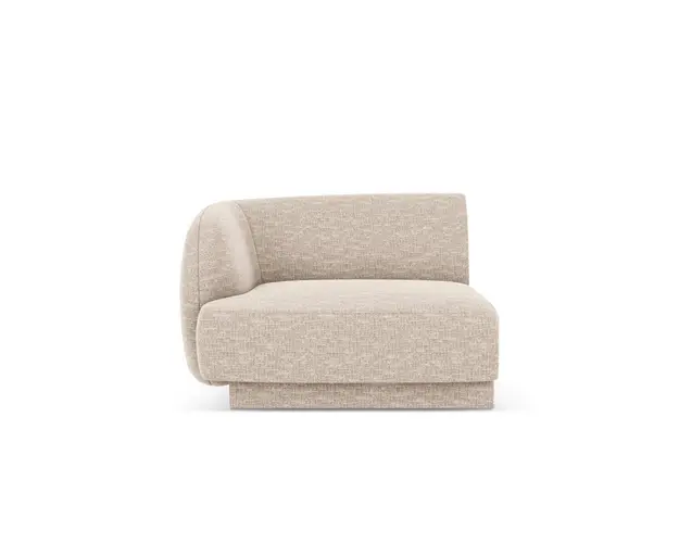 Modul canapea stanga 1 loc, Miley, Micadoni Home, BL, 92x85x74 cm, poliester chenille, bej