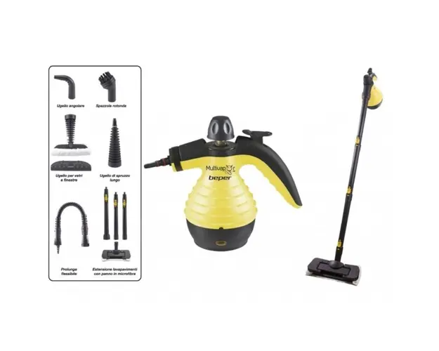 Mop electric cu aburi 10 in 1 P202VAL001, Beper, 900-1050 W, 3.2 bari presiune