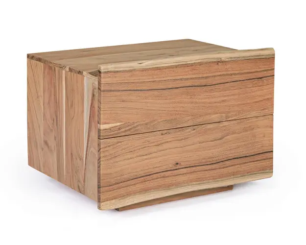 Noptiera Aron, Bizzotto, 60x45x45 cm, lemn de salcam