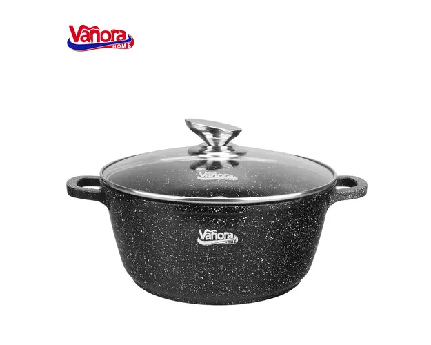 Oala Classic, Vanora, 24x11.5 cm, 5.2 L, aluminiu turnat/ceramica, negru