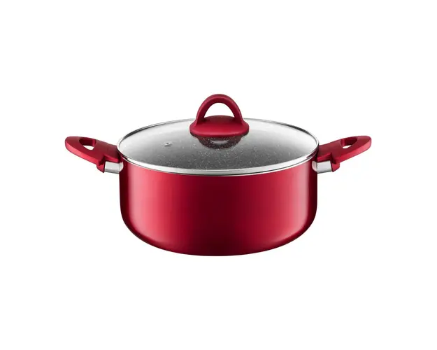 Oala cu capac Jasper, Ambition, 24 cm, 4 L, aluminiu, invelis Qualum Basic