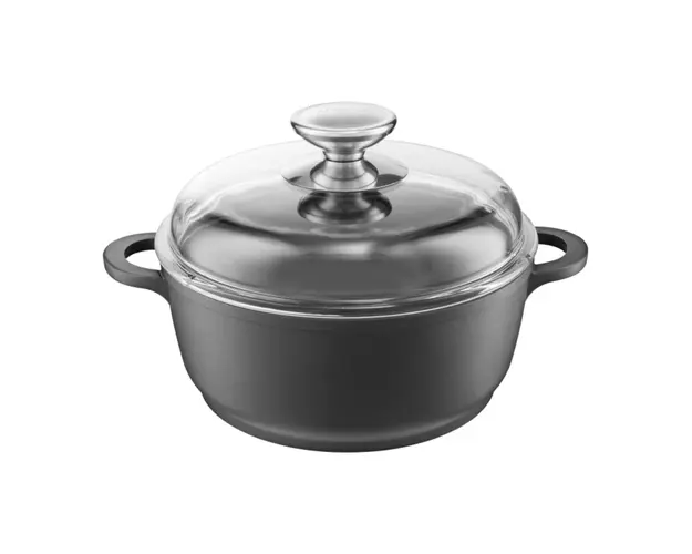 Oala cu capac Taurus, Ambition, 20 cm, 2.3 L, aluminiu turnat, invelis teflon