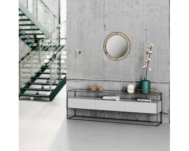 Oglinda Bubble, Decortie, 55x2 cm, metal, auriu