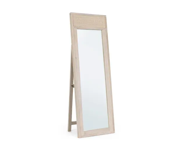 Oglinda de podea Sahana, Bizzotto, 58 x 8 x 175 cm, lemn de mango/ratan