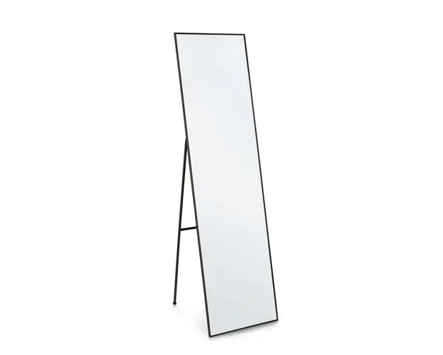 Oglinda de podea Universe, Bizzotto, 40 x 150 cm, otel/MDF/sticla, negru