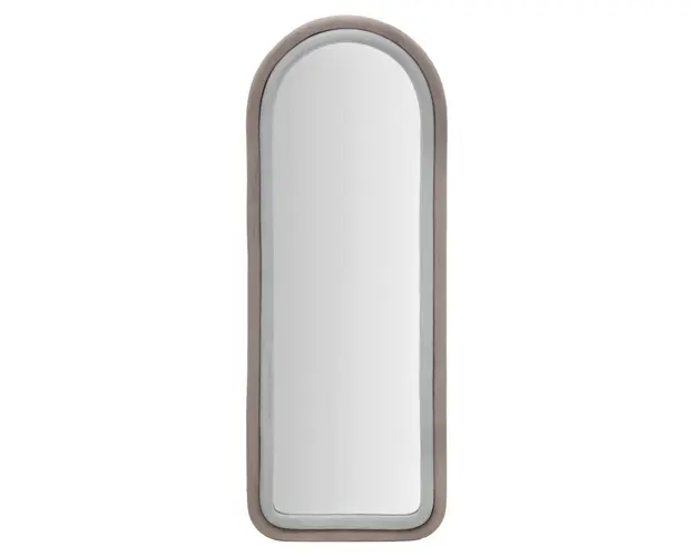Oglinda decorativa Cloe, Mauro Ferretti, 60x160 cm, MDF/rama acoperita cu catifea, gri