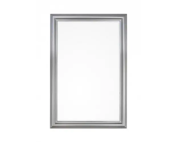 Oglinda decorativa, Sanzio, Bizzotto, 60x90 cm, lemn de paulownia, argintiu mat