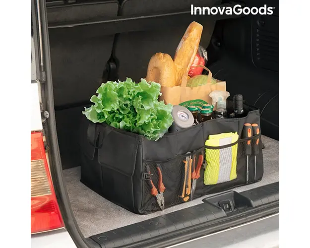 Organizator pliabil pentru portbagajul masinii InnovaGoods, 39x26x55 cm, poliester/nailon