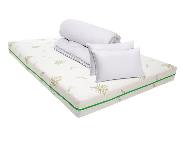 Pachet saltea Bedora Confort Relax Aloe Vera 140 x 200 cm + pilota + perne, spuma memory