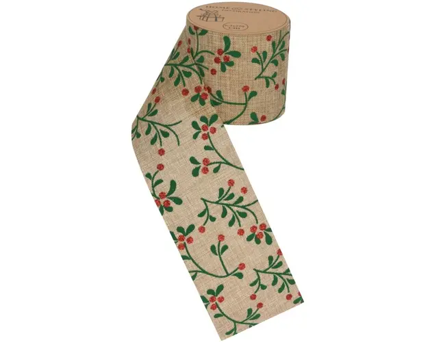 Panglica decorativa Berrie, 270x6.3 cm, poliester, maro