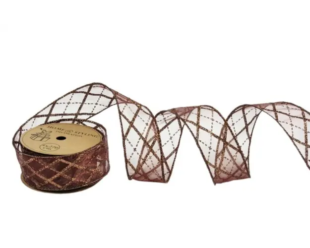 Panglica decorativa KF2170GO-58, 274 cm, poliester