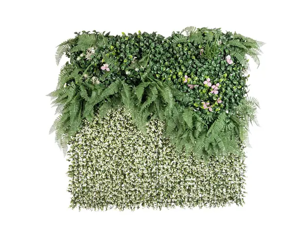 Panou verde artificial / gradina verticala artificiala Pergola W-Flower, Bizzotto, 100x100 cm, verde