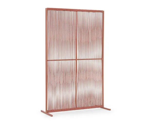 Paravan despartitor pentru gradina/terasa Paxson, Bizzotto, 120 x 30 x 180 cm, aluminiu/tesatura olefin, maro sierra