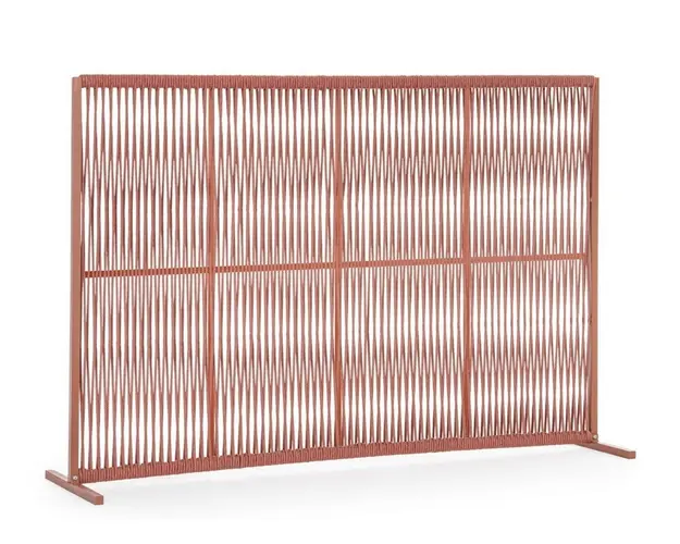 Paravan despartitor pentru gradina/terasa Paxson, Bizzotto, 180 x 30 x 120 cm, aluminiu/tesatura olefin, maro sierra