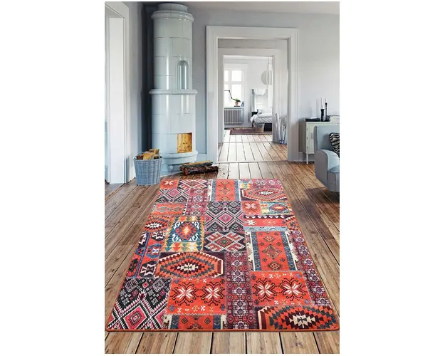 Covor, Patchwork , 50% catifea/50% poliester, Multicolor