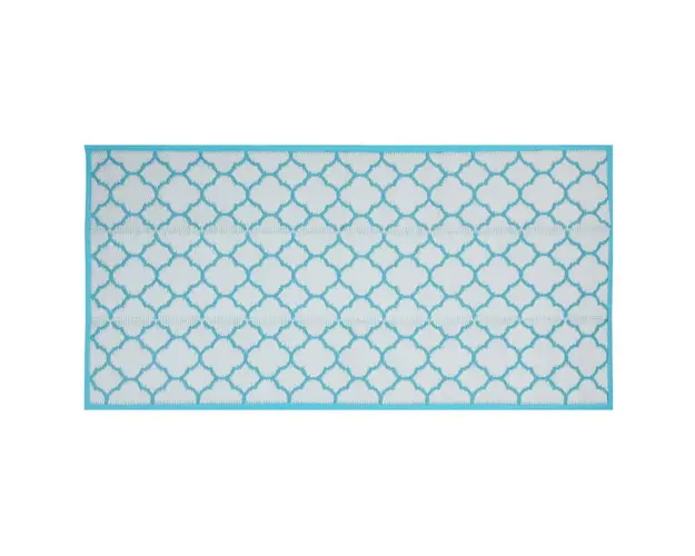 Patura pentru picnic Quatrefoil, pliabila, 90x180 cm, polipropilena, bleu