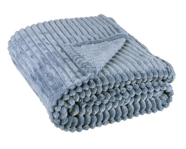 Patura Rachele, Bizzotto, 150x200 cm, 100% poliester, albastru deschis