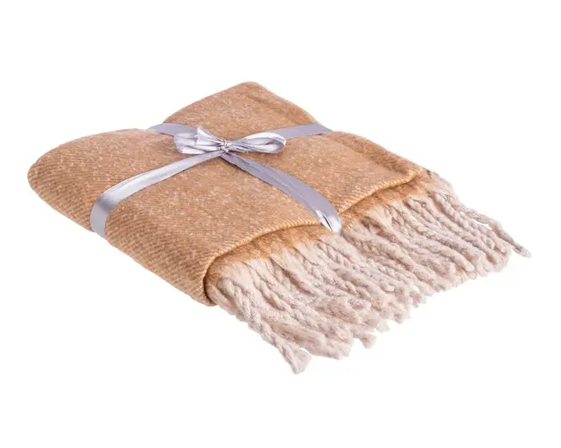 Patura Wilton, Bizzotto, 127x152 cm, poliester, camel