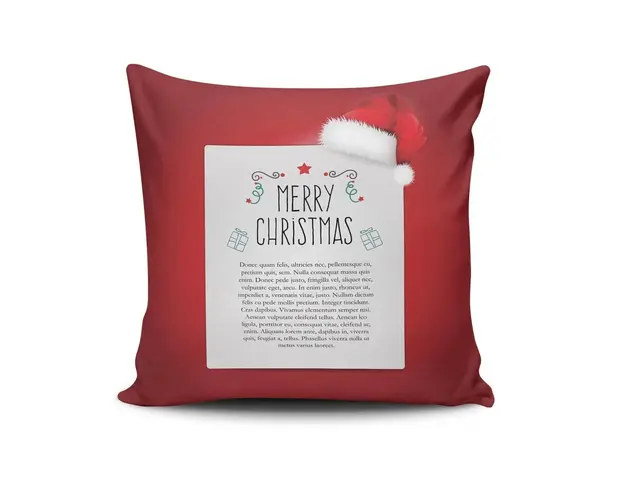 Perna decorativa, Christmas NOELKRLNT-12, 43x43 cm, policoton, multicolor