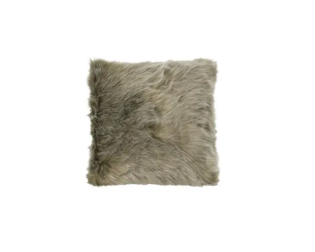 Perna decorativa Fur, 45x45 cm, poliester, verde