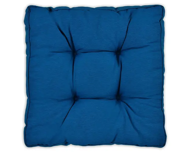 Perna patrata scaun, Panama Aqua, L.47 l.47 cm, poliester, bleu