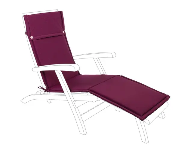 Perna pentru sezlong Poly180, Bizzotto, 176 x 50 cm, poliester impermeabil, bordo