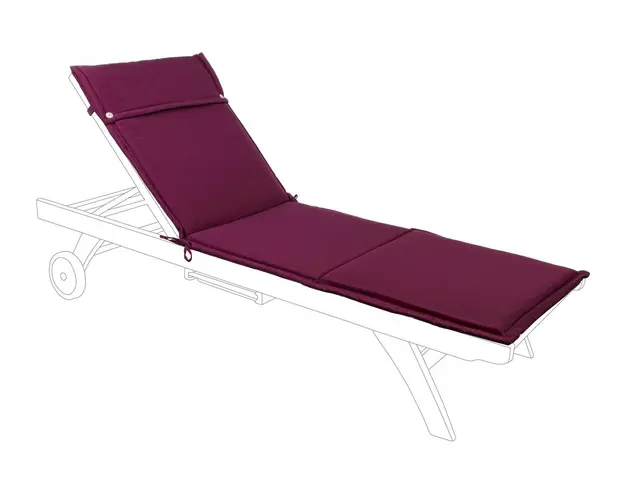 Perna pentru sezlong Poly180, Bizzotto, 190 x 63 cm, poliester impermeabil, bordo