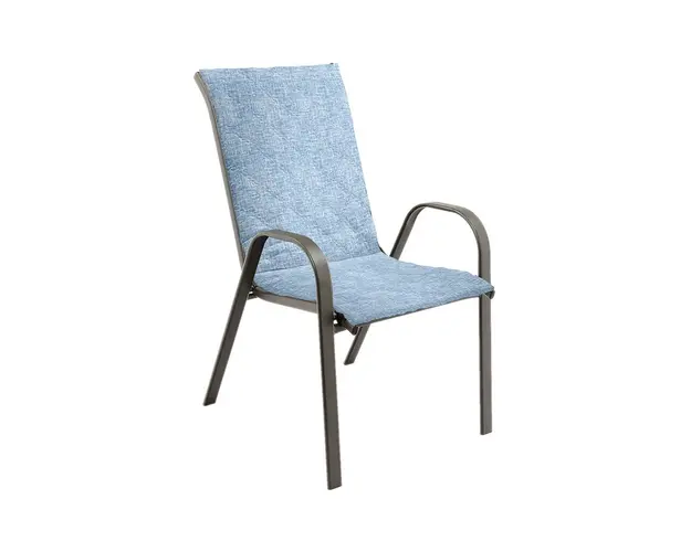 Perna scaun cu spatar Alcam, Midsummer, 105x48x3 cm, microfibra matlasta, Blue Jeans