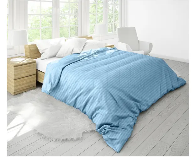 Pilota Alcam Damasc Bleu Ciel 200x220 cm, umplutura cu bambus, 300 g/mp