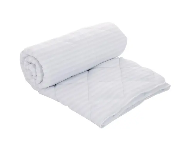 Pilota Alcam Damasc White Line 200x220 cm, umplutura cu bumbac, 300 g/mp